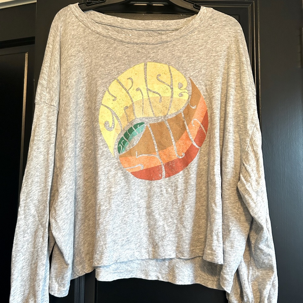 Chaser, made to look worn, long sleeved t shirt.
